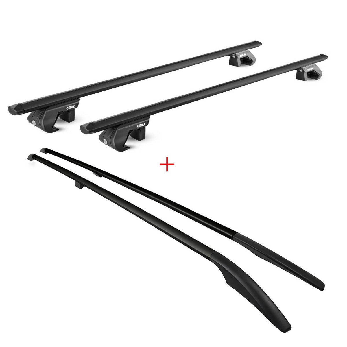 Porsche Cayenne Roof Rack - Omac - 5801933B + 96539751OMCB - Black - '03-'10